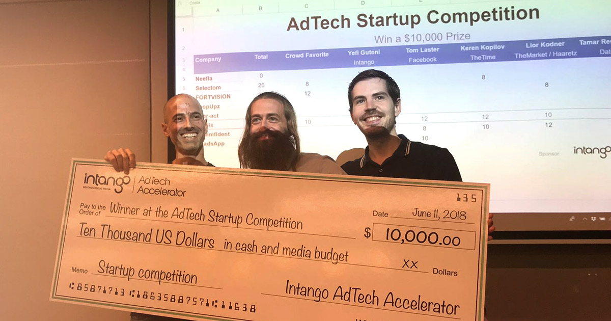 Coolix winners of Intango's Adtech Startup Competition